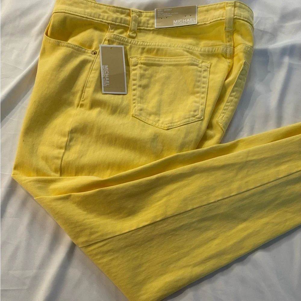 Michael Kors Yellow Skinny Jeans